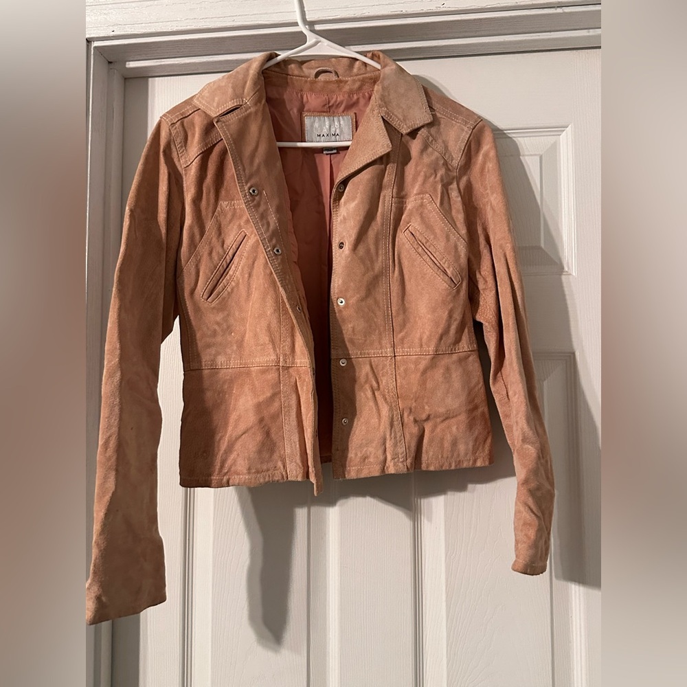 Vintage Wilsons Leather Women's Light Pink Suede Jacket
